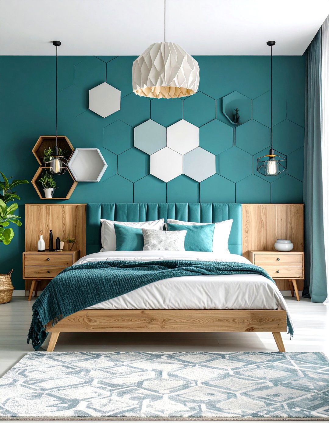 The Geometric Pop Bedroom - 30 girl kids bedroom ideas