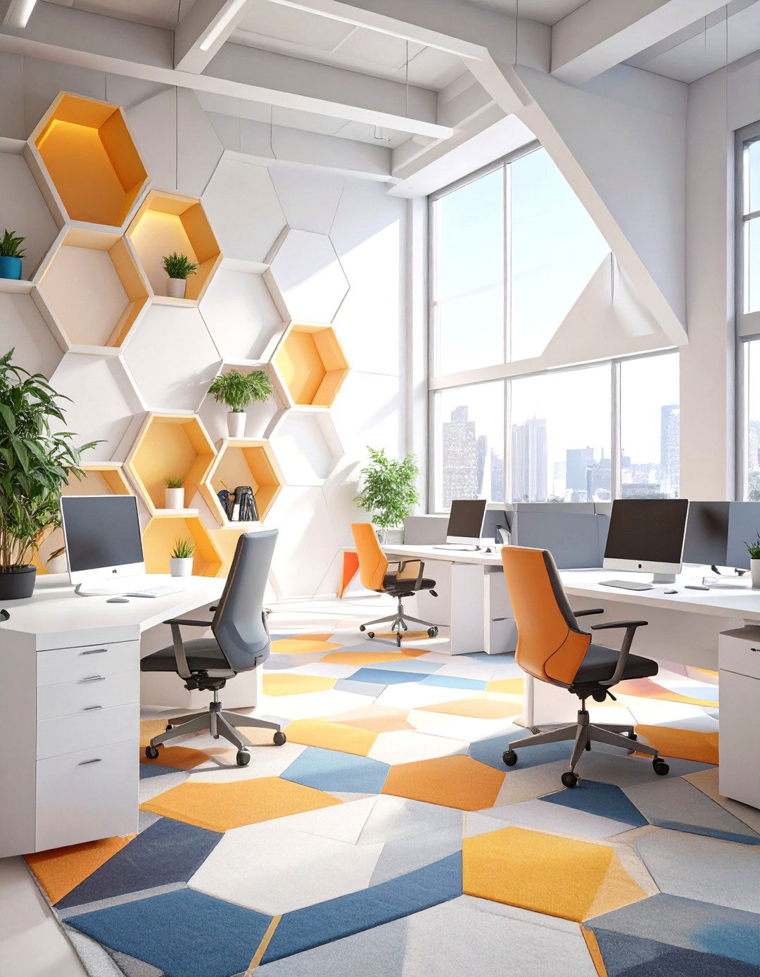 The Geometric and Abstract Office - 30 modern office interior design ideas