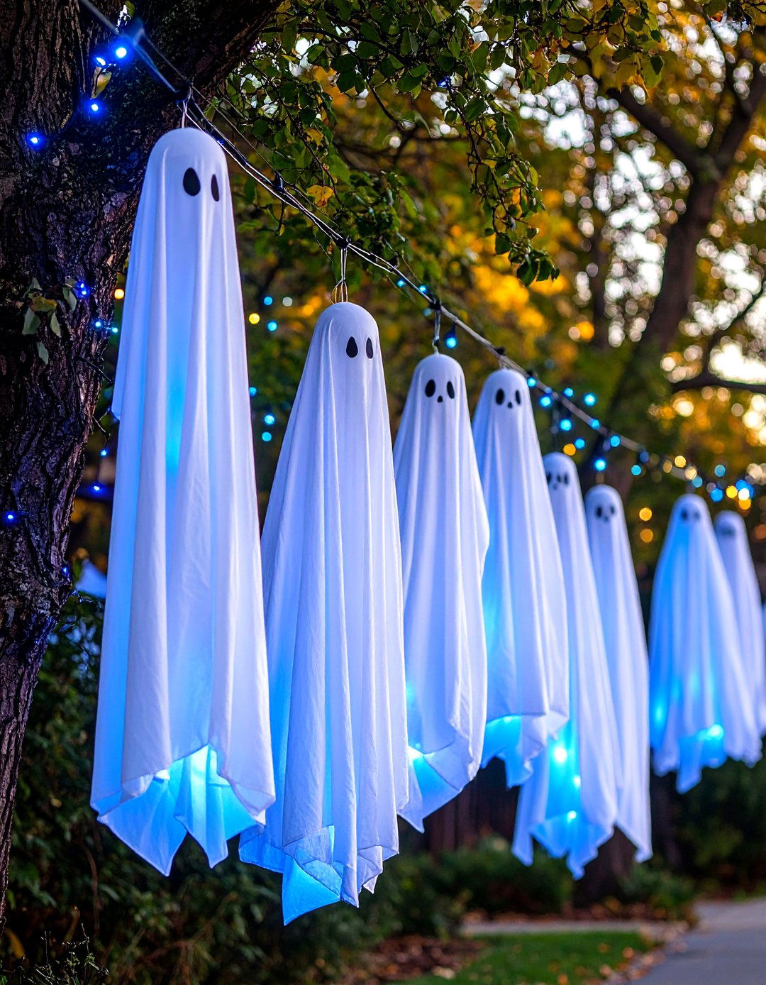 The Ghostly Apparitions Promenade - 30 halloween outdoor decor ideas