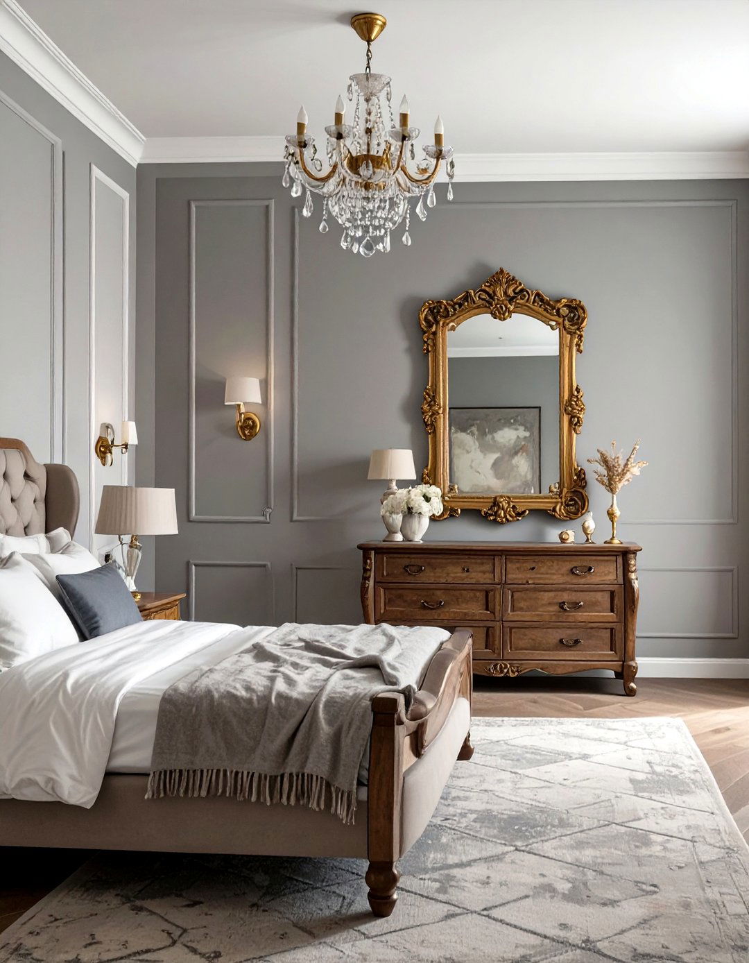 The Gilded Mirror and Glamour Bedroom - 30 french country bedroom ideas
