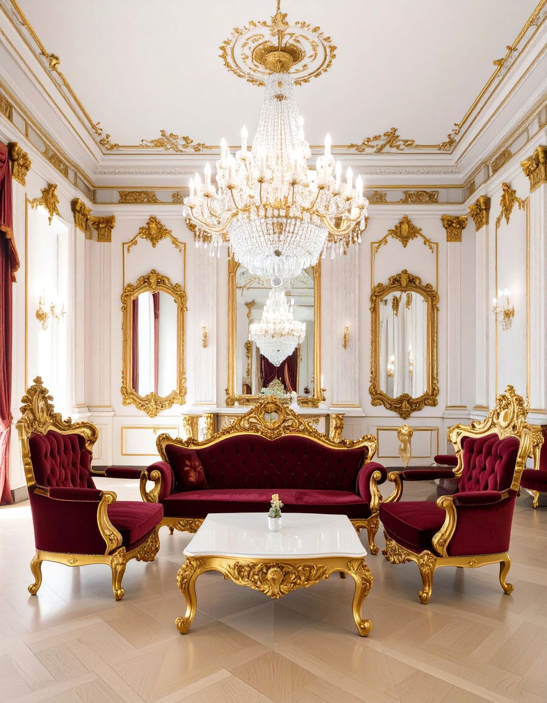 The Gilded Royal Court Living Room - 30 baroque interior design ideas