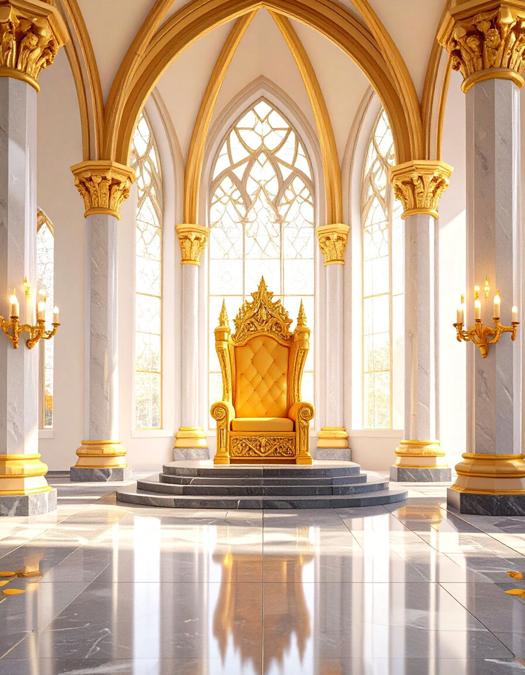 The Gilded Throne Room - 30 interior design minecraft ideas