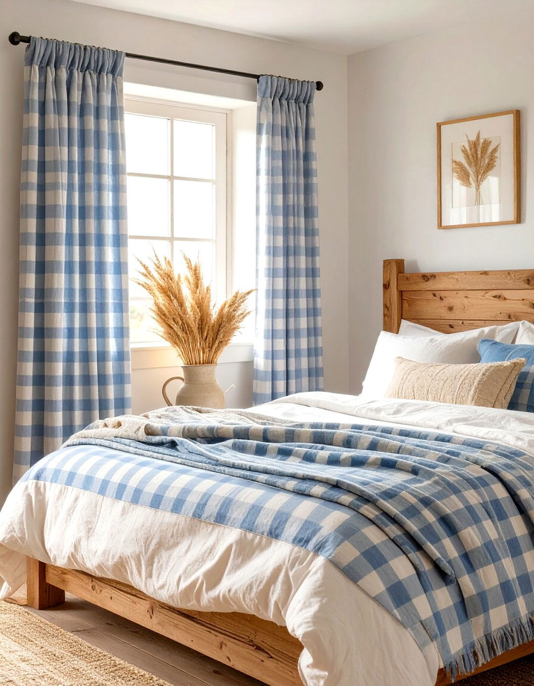 The Gingham and Grains Bedroom - 30 cottagecore bedroom ideas
