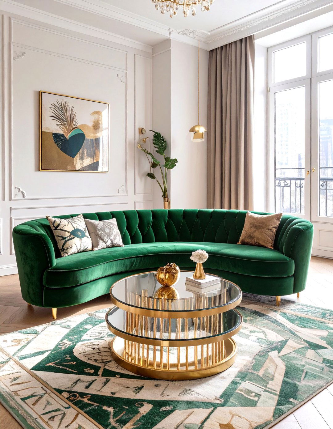 The Glam Art Deco Living Room - 30 extra small apartment living room ideas