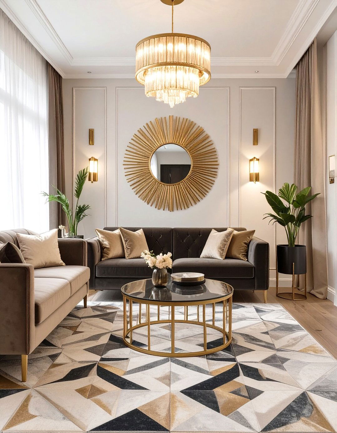 The Glam Art Deco Style - 30 narrow living room ideas