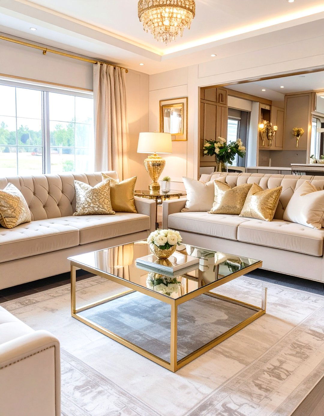 The Glam Hollywood Regency Living Room - 30 mobile home living room ideas