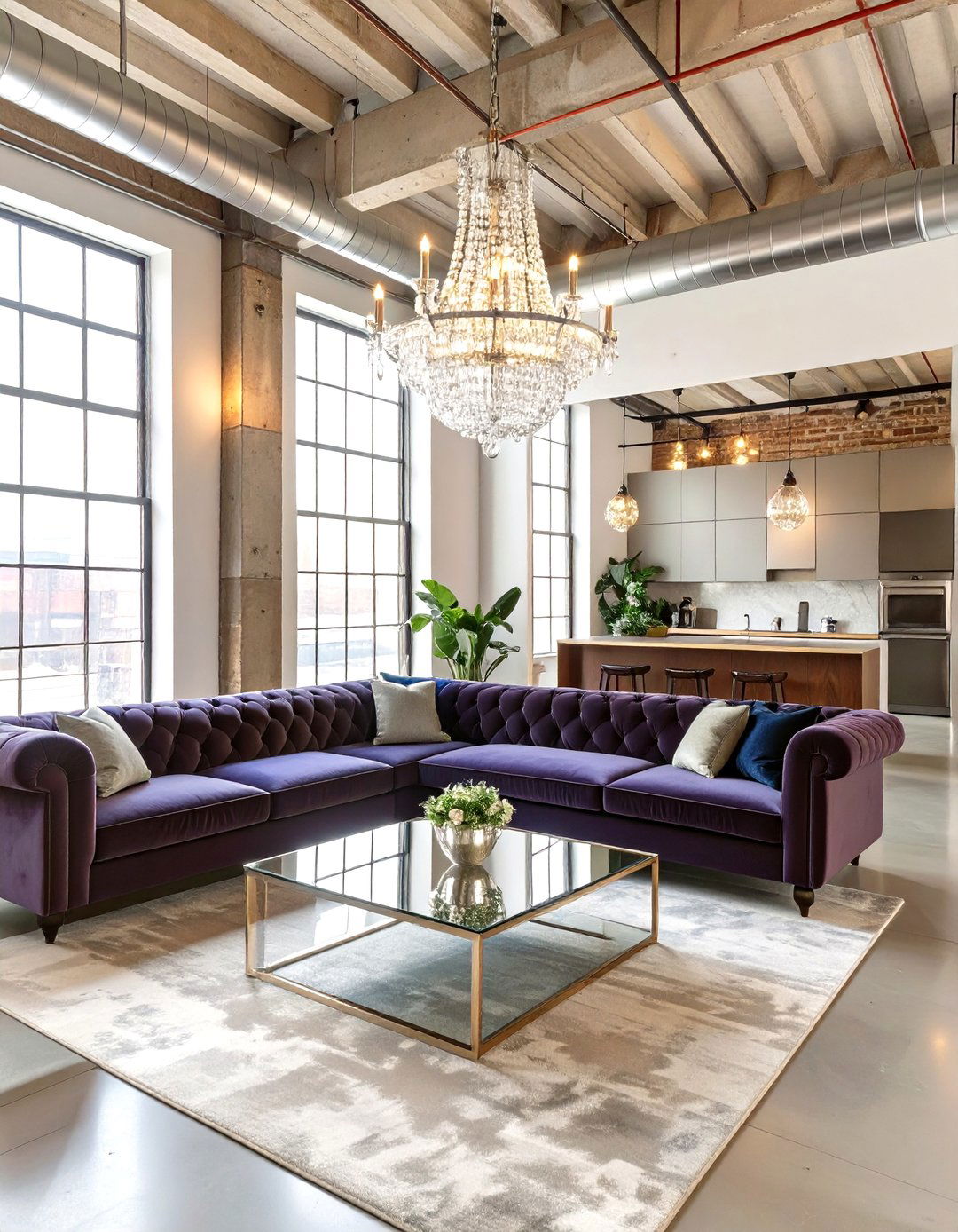 The Glam Industrial Living Room - 30 industrial interior design ideas