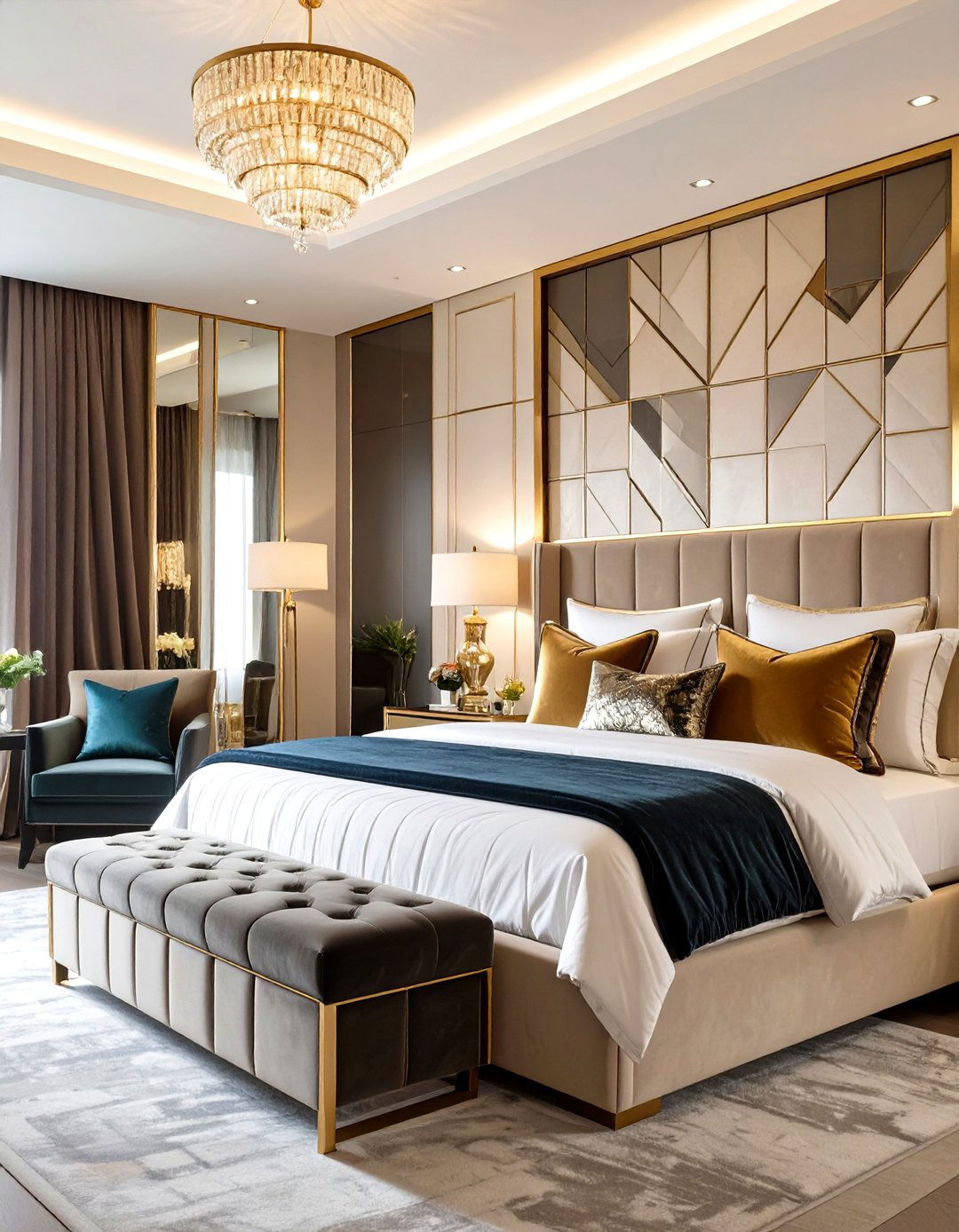 The Glamorous Art Deco Bedroom - 30 master bedroom layout ideas