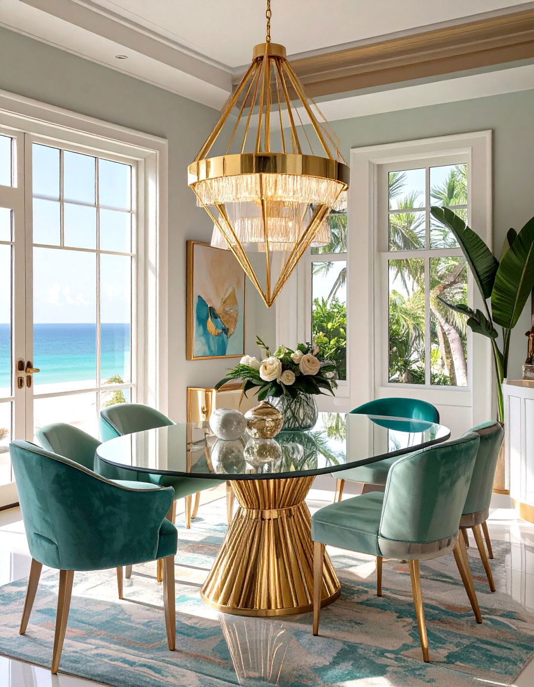 The Glamorous Art Deco Coastal Mix - 30 beach house interior design ideas