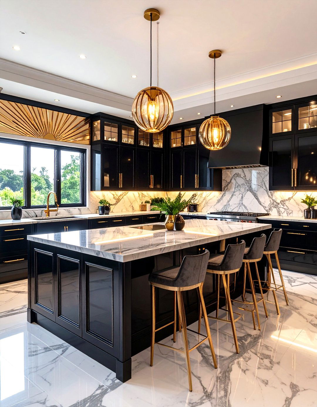 The Glamorous Art Deco Kitchen - 30 kitchen decorating ideas