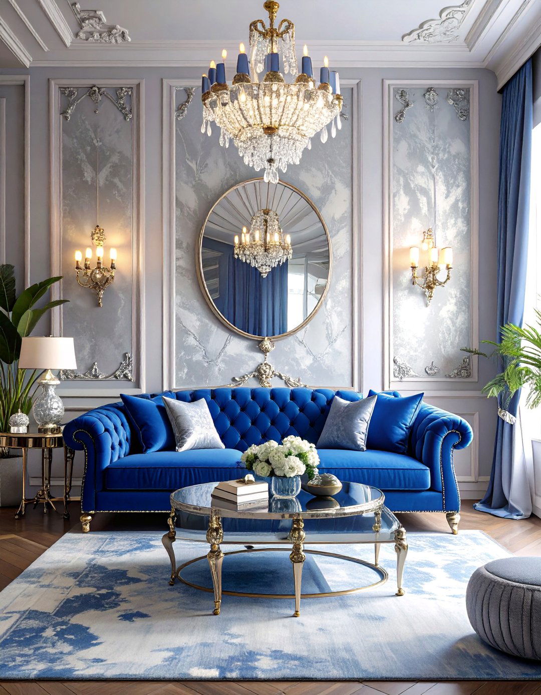 30 Blue and Grey Living Room Ideas for Modern Homes - We Love Home Blog