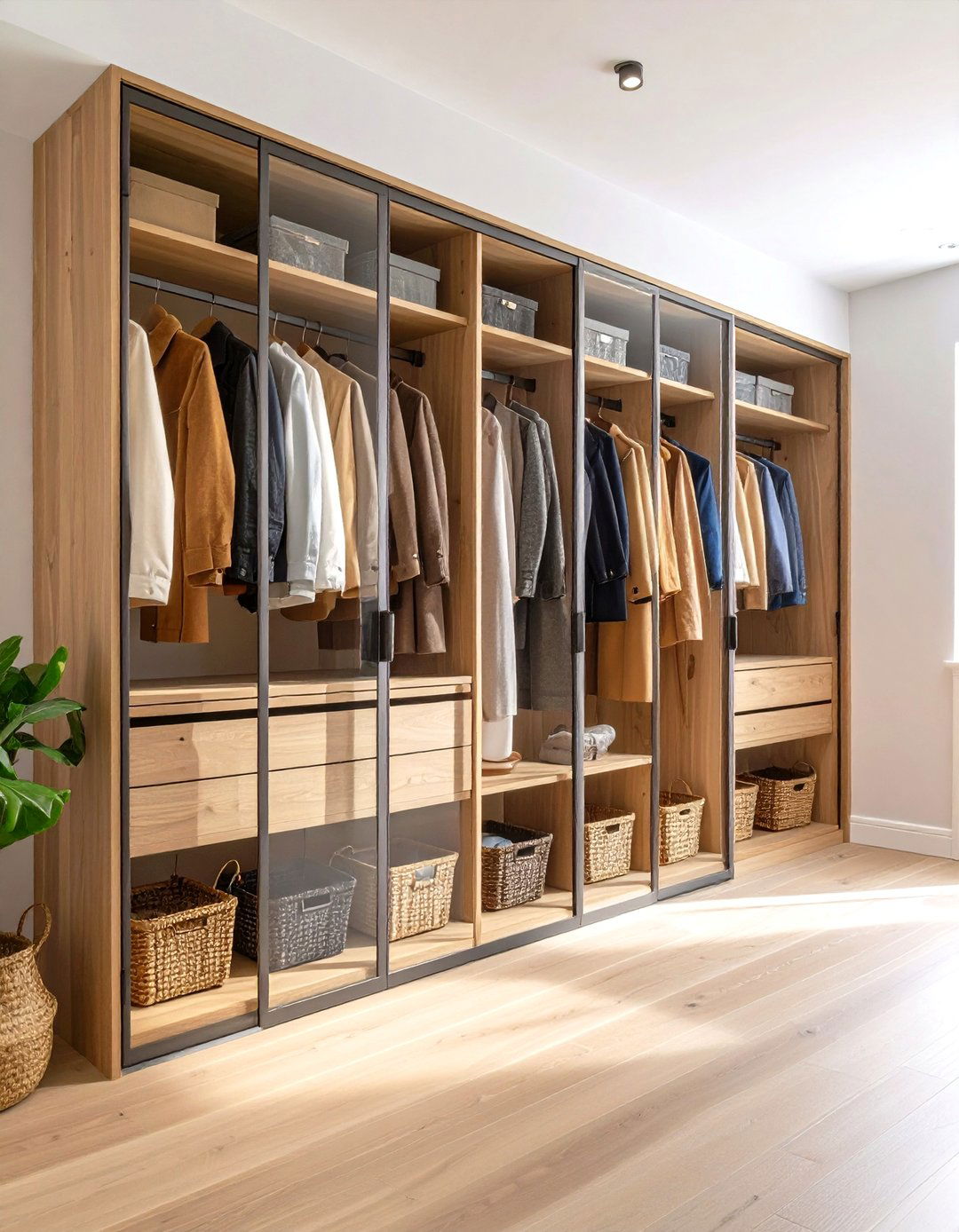 The Glass Door Entryway Closet - 30 entryway closet ideas