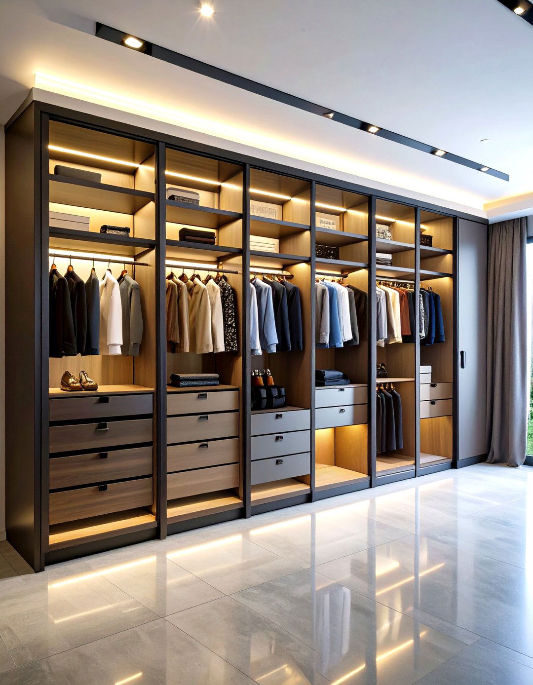 The Glass Door and Drawer Closet - 30 design closet ideas