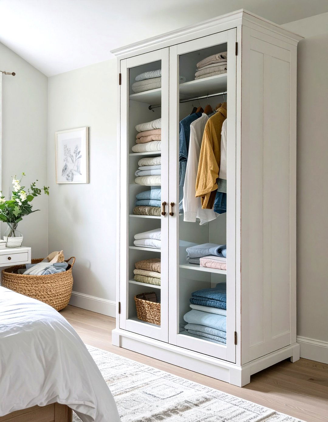 The Glass Front Armoire - 30 closet ideas for small spaces