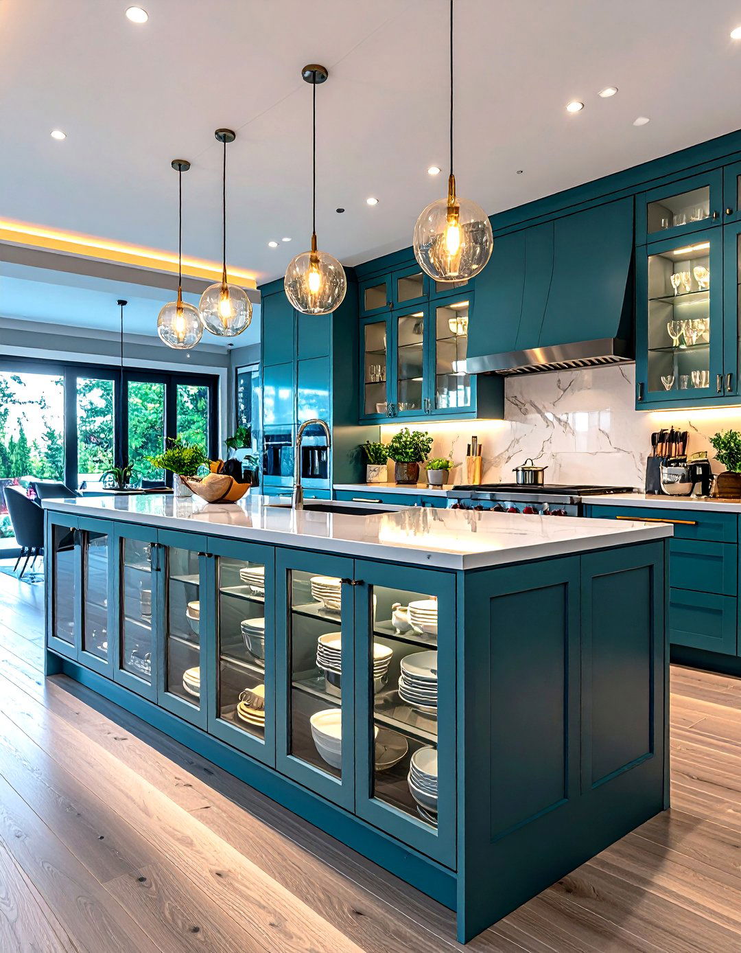 The Glass Front Cabinet Kitchen Island - 30 kitchen islands ideas