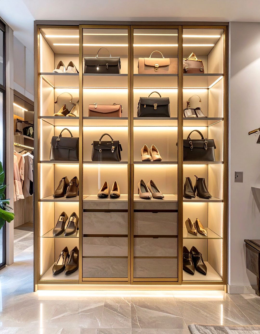 The Glass Fronted Showcase Wardrobe - 30 built in wardrobe ideas