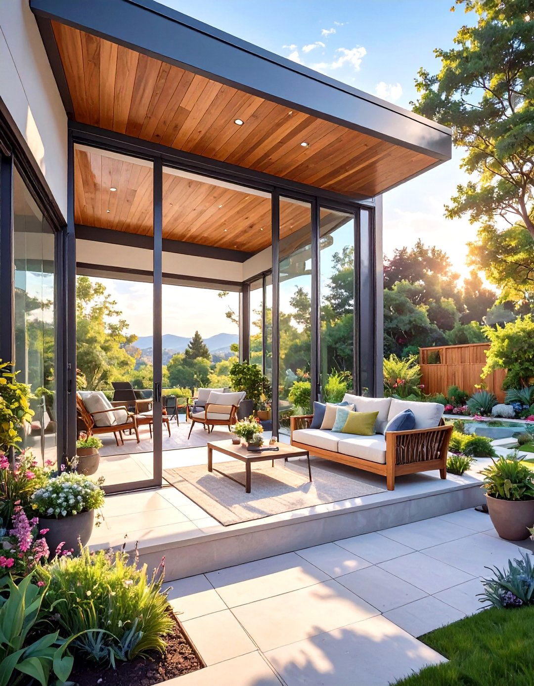 The Glass Wall Porch Enclosure - 30 modern front porch ideas