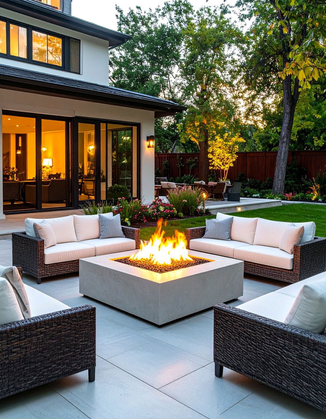 The Glass Walled Fire Pit - 30 fire pit ideas for backyard