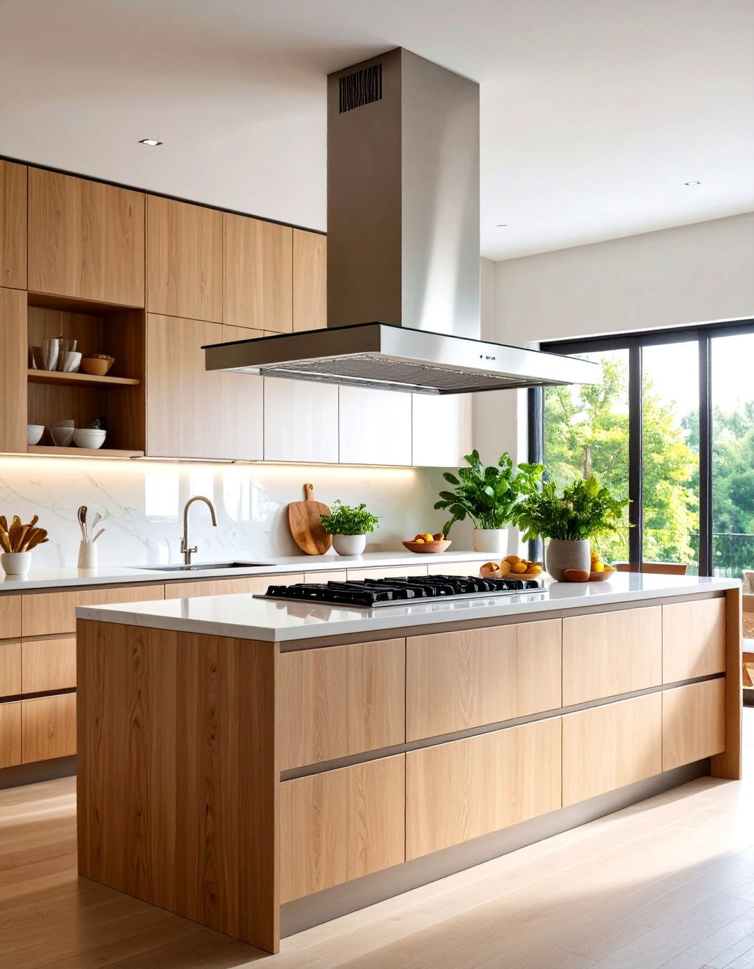 The Glass and Steel Kitchen Hood - 30 kitchen range hood ideas