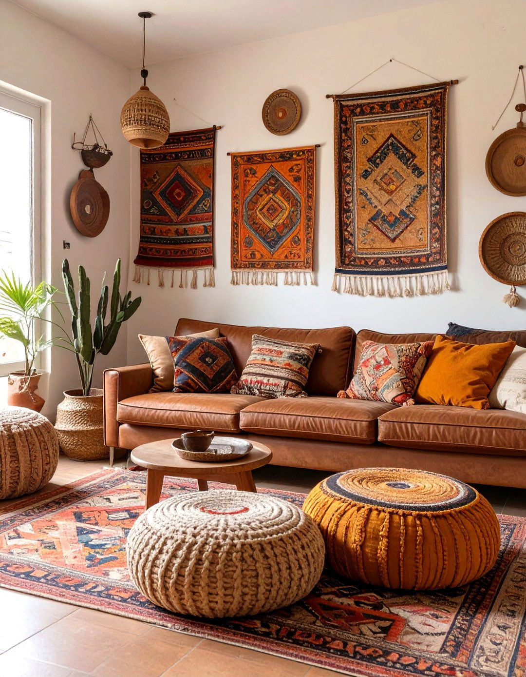 The Global Inspired Living Room - 30 brown couch living room ideas