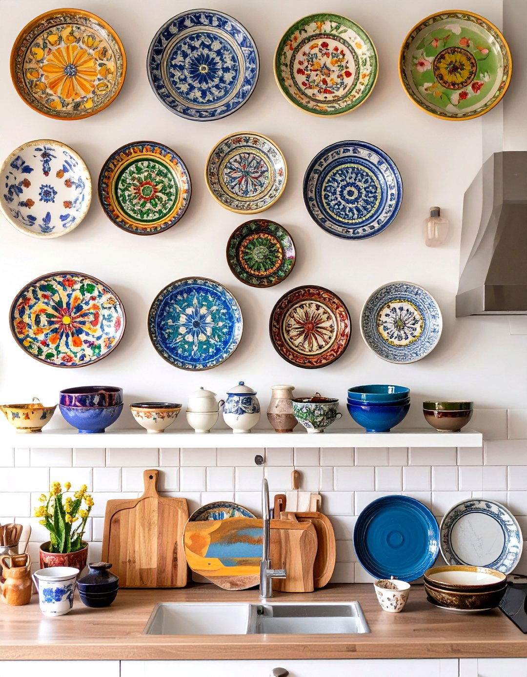 The Global Inspired Plate Wall - 30 home wall decor ideas