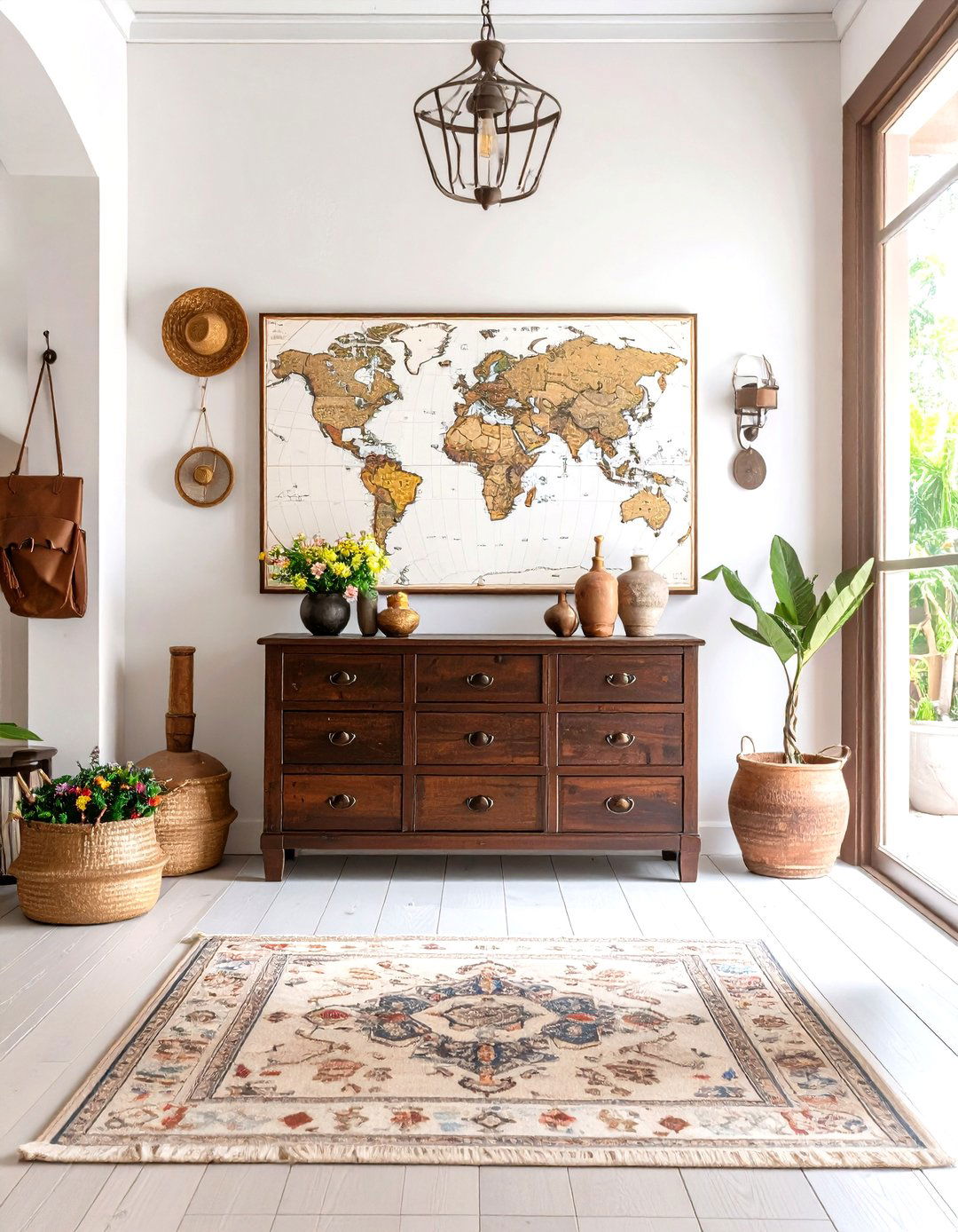 The Global Traveler Entryway - 30 entryway decorating ideas