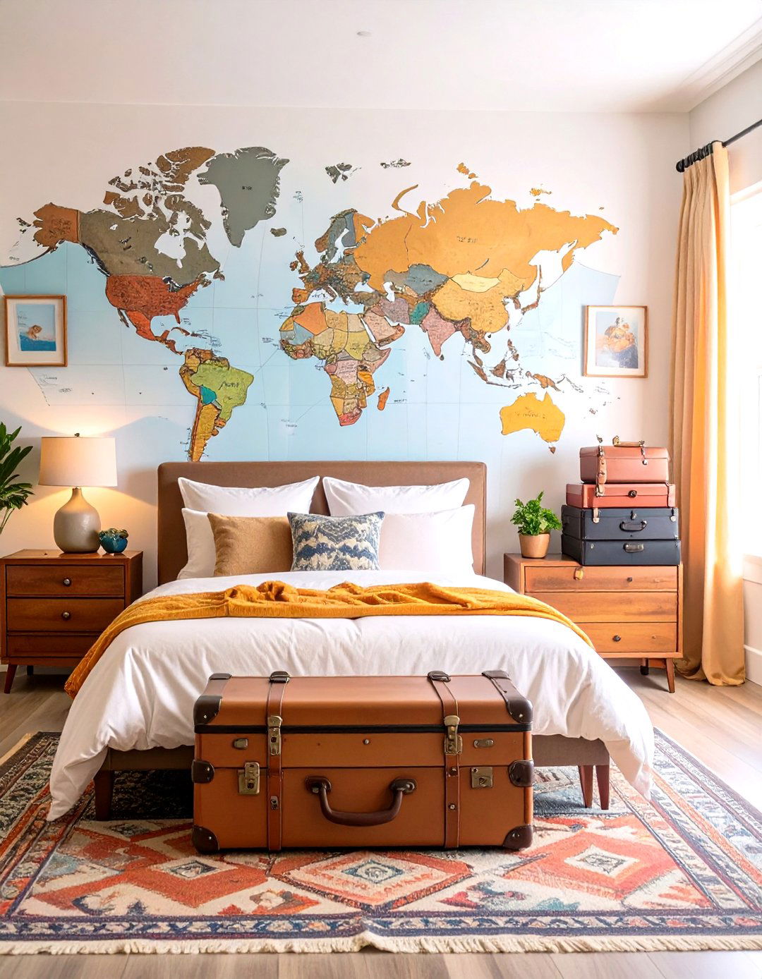The Global Traveler Inspired Bedroom - 30 diy bedroom ideas