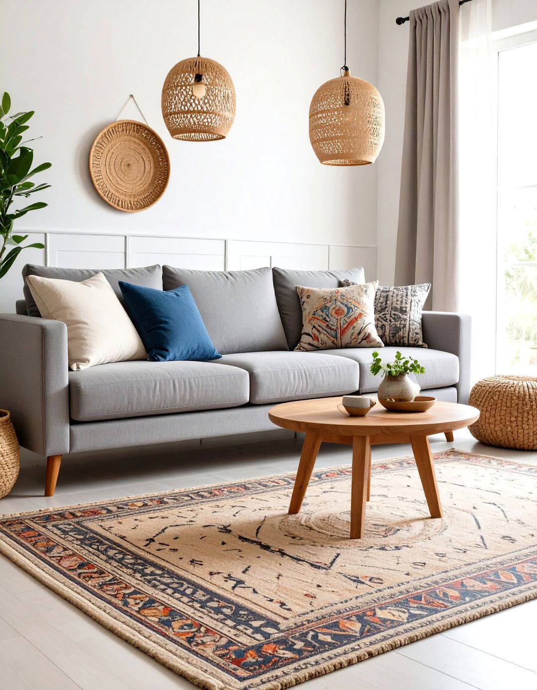 The Global Traveler Theme - 30 grey sofa living room ideas