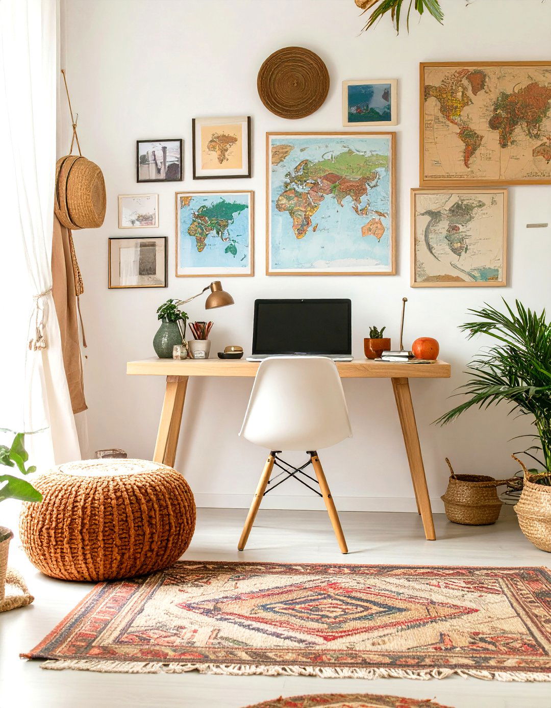 The Global Travelers Home Office - 30 home office decor ideas for her