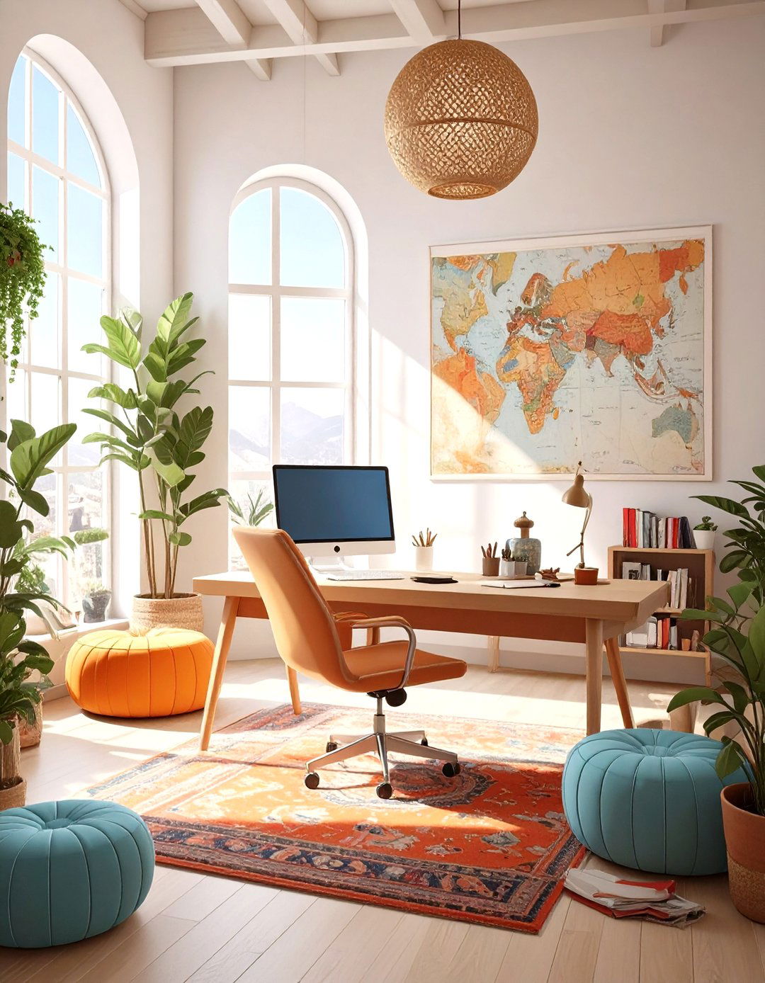 The Global Travelers Office - 30 office decoration ideas for work