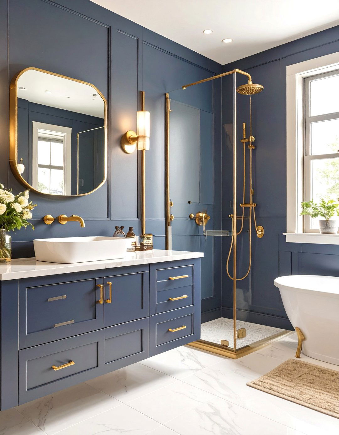 The Gold Fixtures Bathroom - 30 bathroom ideas photo gallery