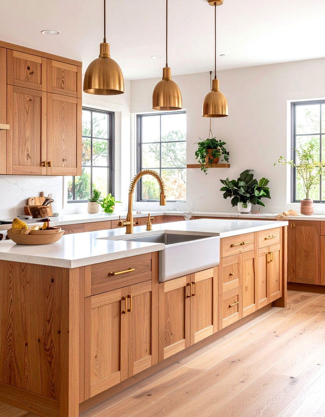 The Gold and Brass Accent Kitchen - 30 earthy boho kitchen ideas