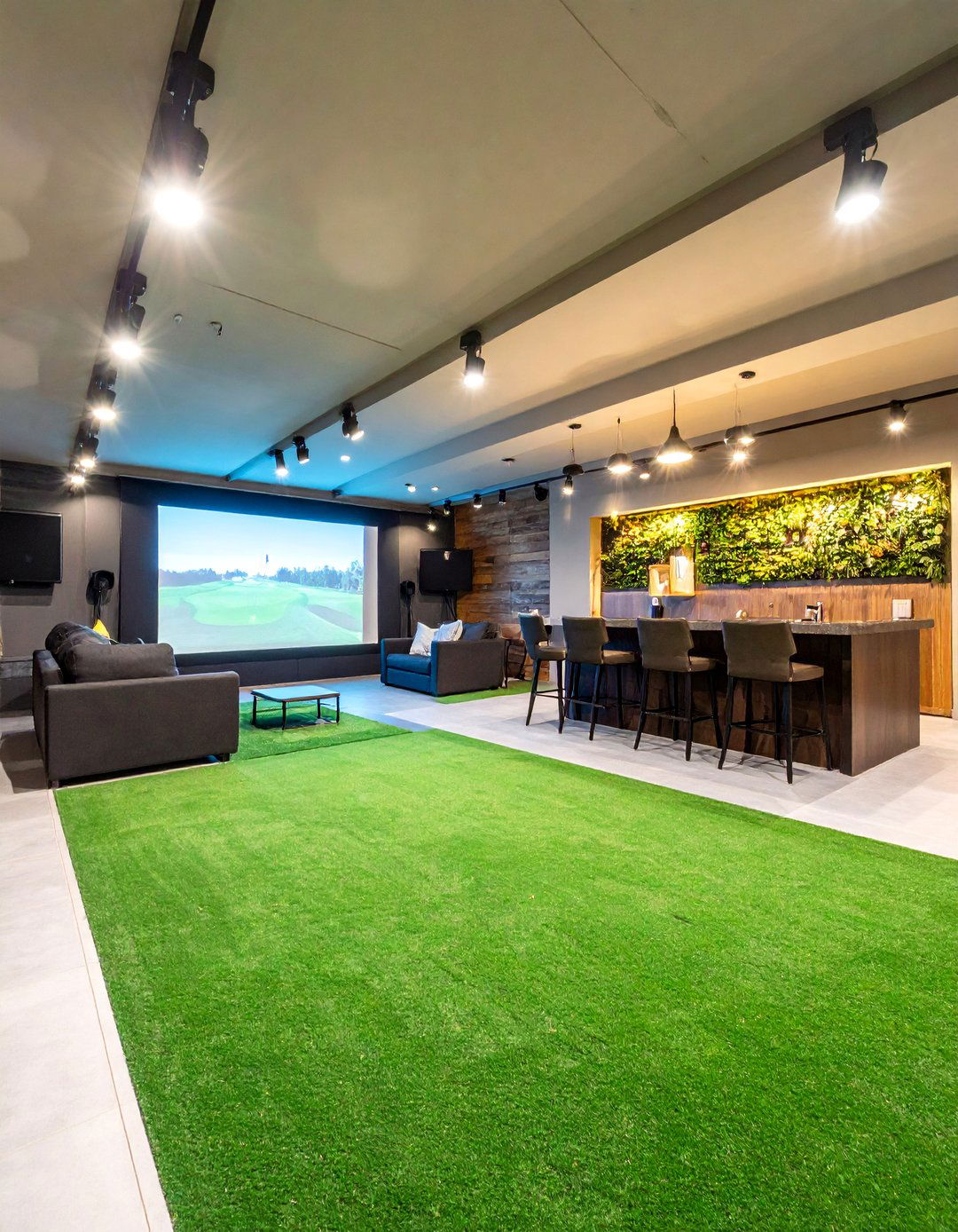 The Golf Simulator Garage - 30 2 car garage ideas