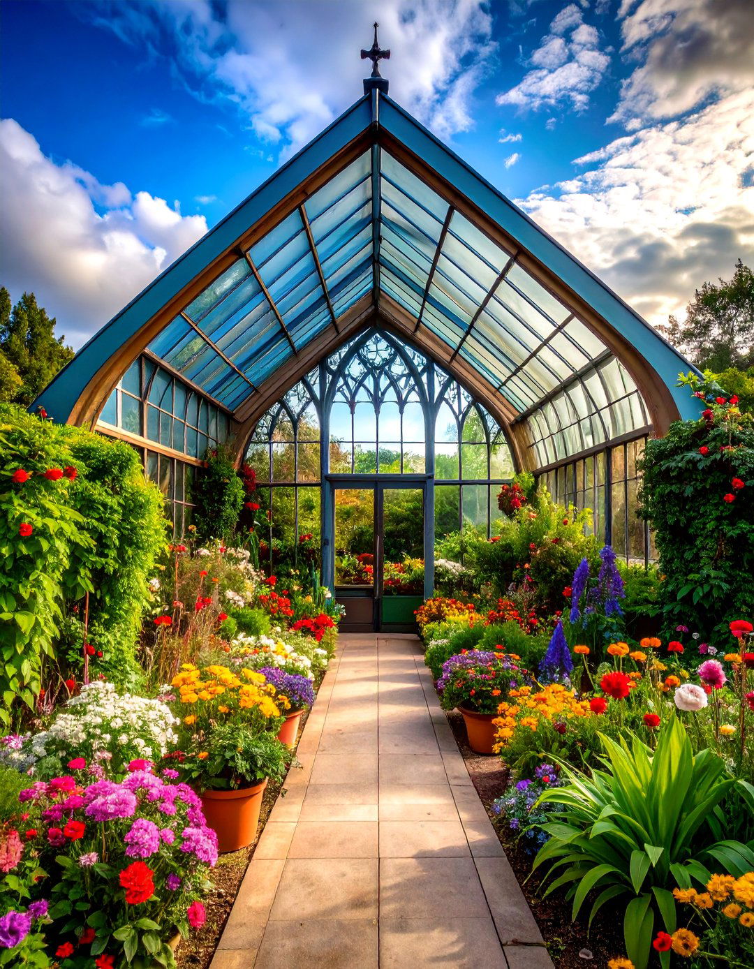 The Gothic Arch Greenhouse - 30 backyard greenhouse ideas