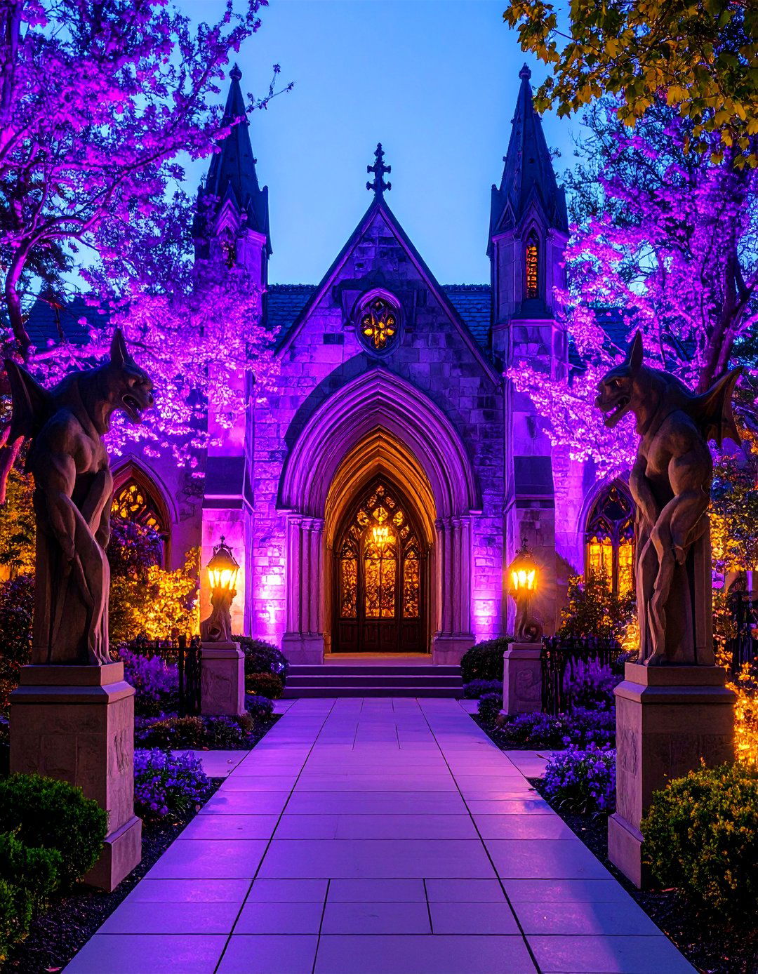 The Gothic Cathedral Ruins - 30 halloween outdoor decor ideas