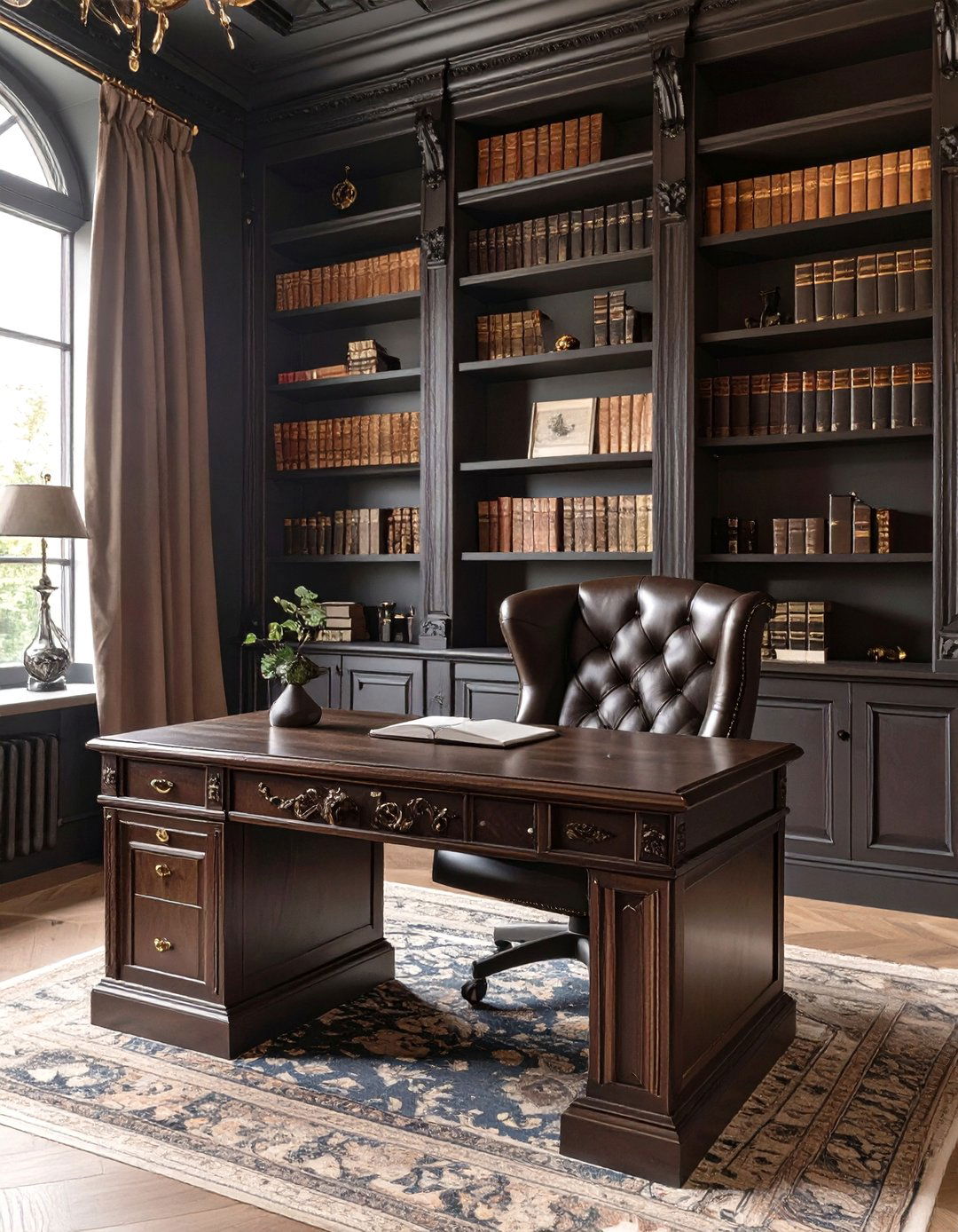 The Gothic Home Office - 30 gothic interior design ideas