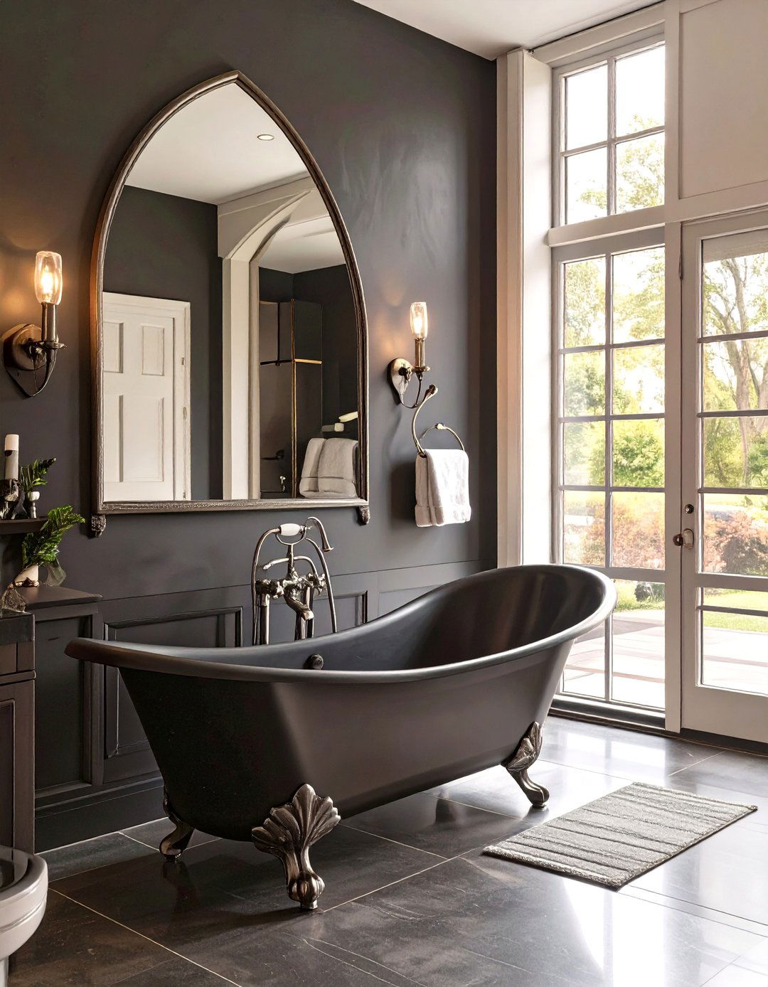 The Gothic Modern Bathroom - 30 dark bathroom ideas