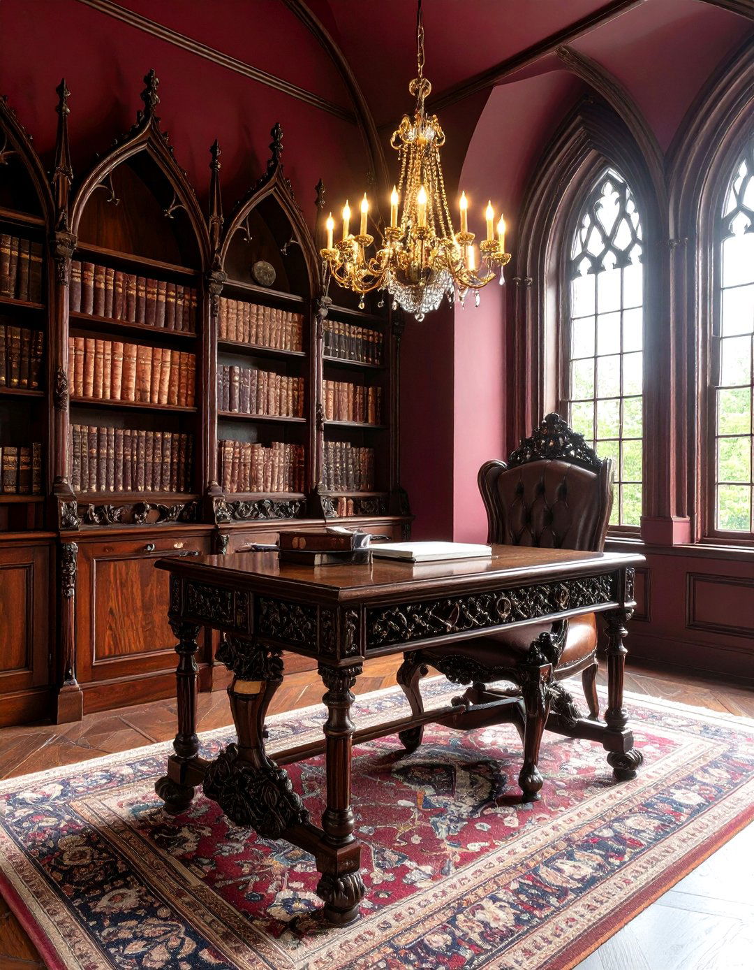The Gothic Revival Inspired Study - 30 interior design furniture ideas