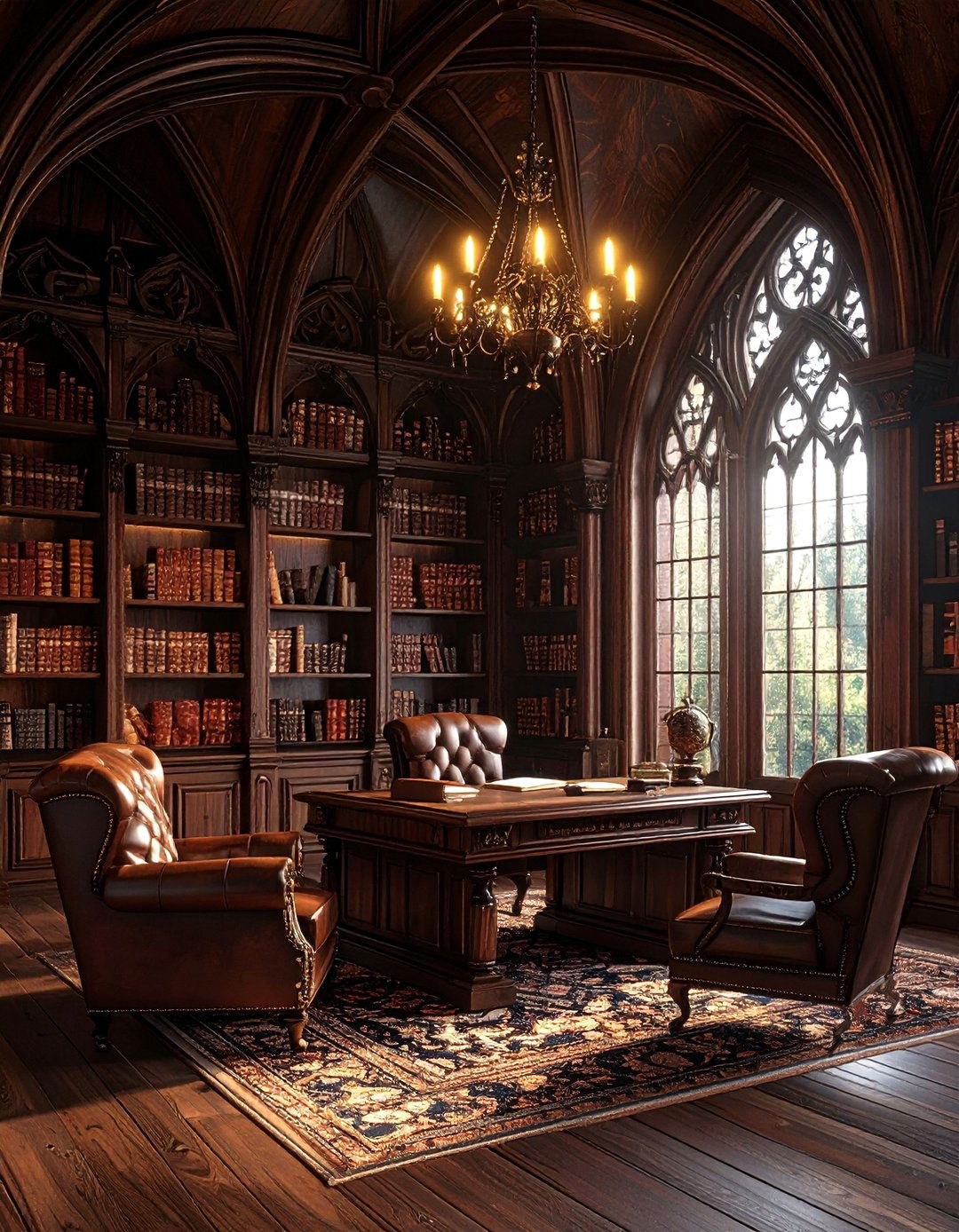 The Gothic Revival Study - 30 3d home design online ideas