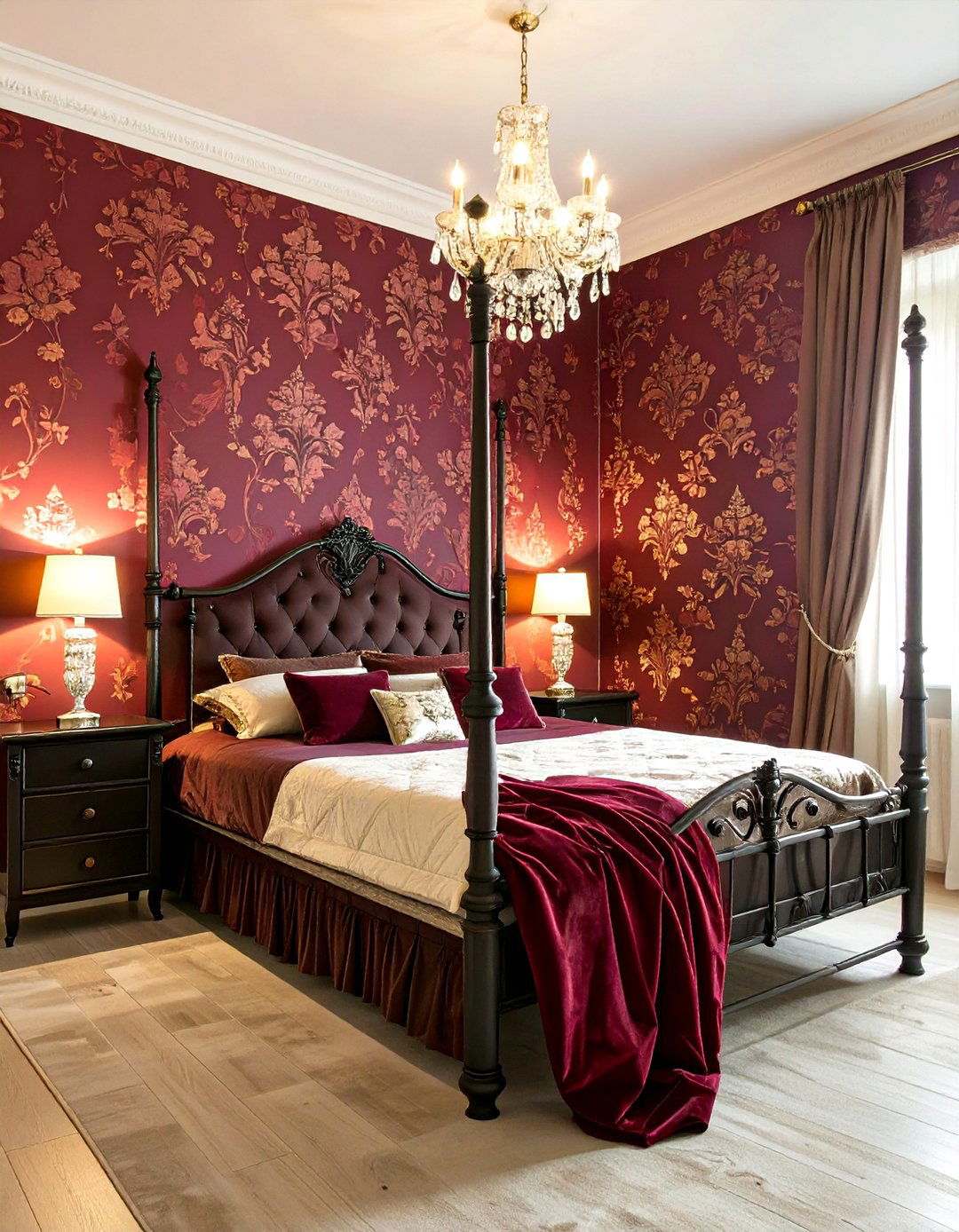 The Gothic Romance Bedroom - 30 dark bedroom ideas