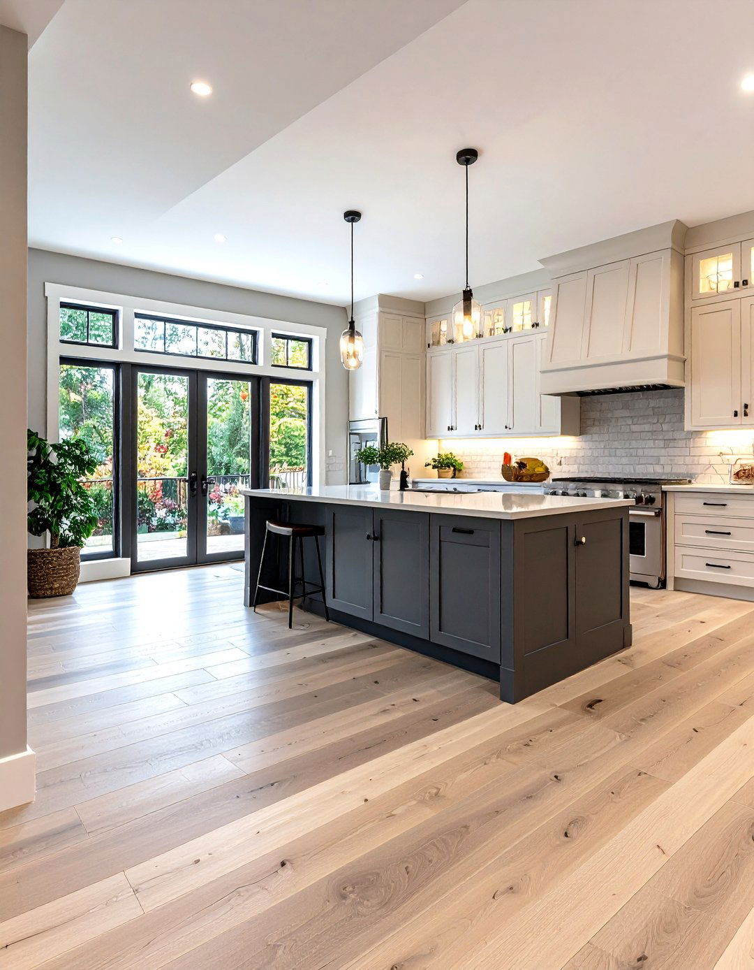 The Gradual Color Shift - 30 kitchen tile to wood floor transition ideas