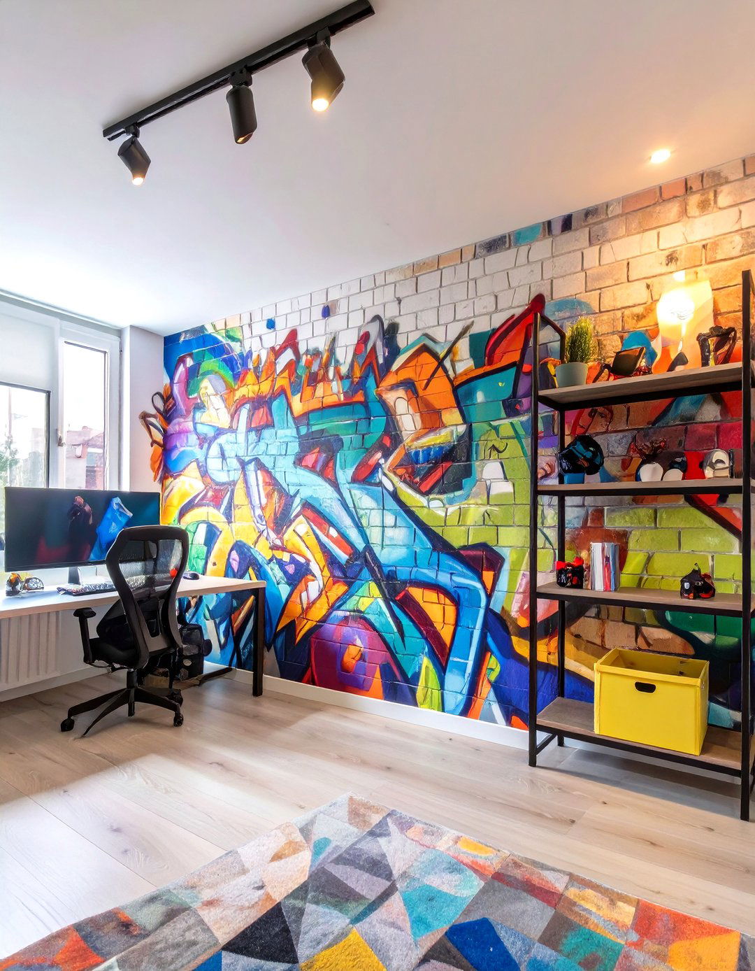 The Graffiti Art Game Room - 30 kids game room ideas