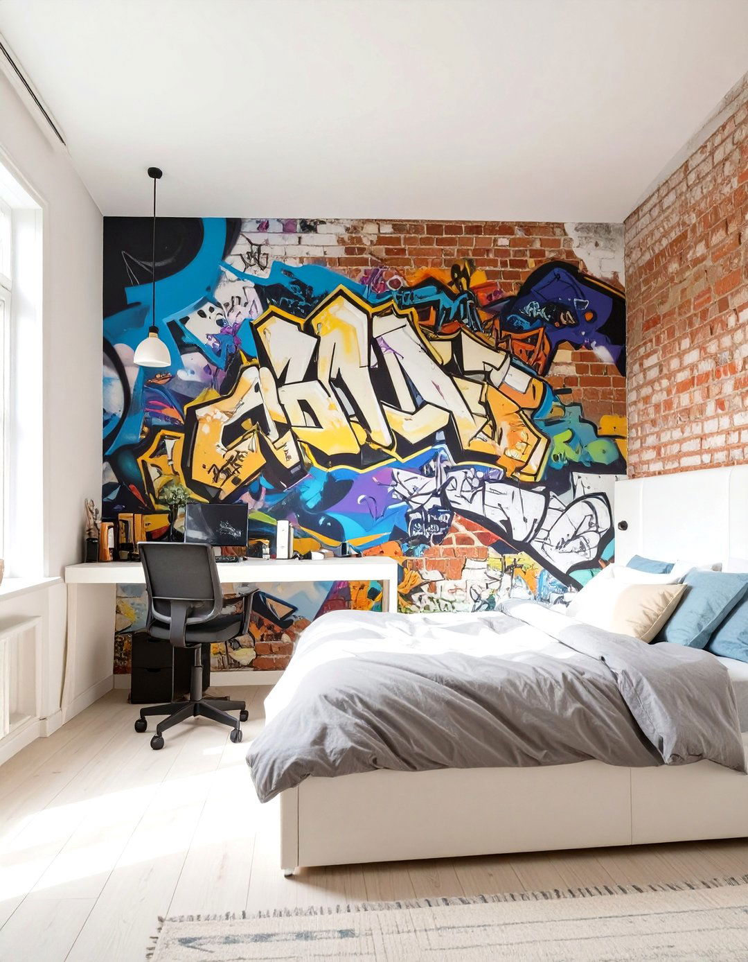 The Graffiti Artists Loft Bedroom - 30 boys gaming bedroom ideas