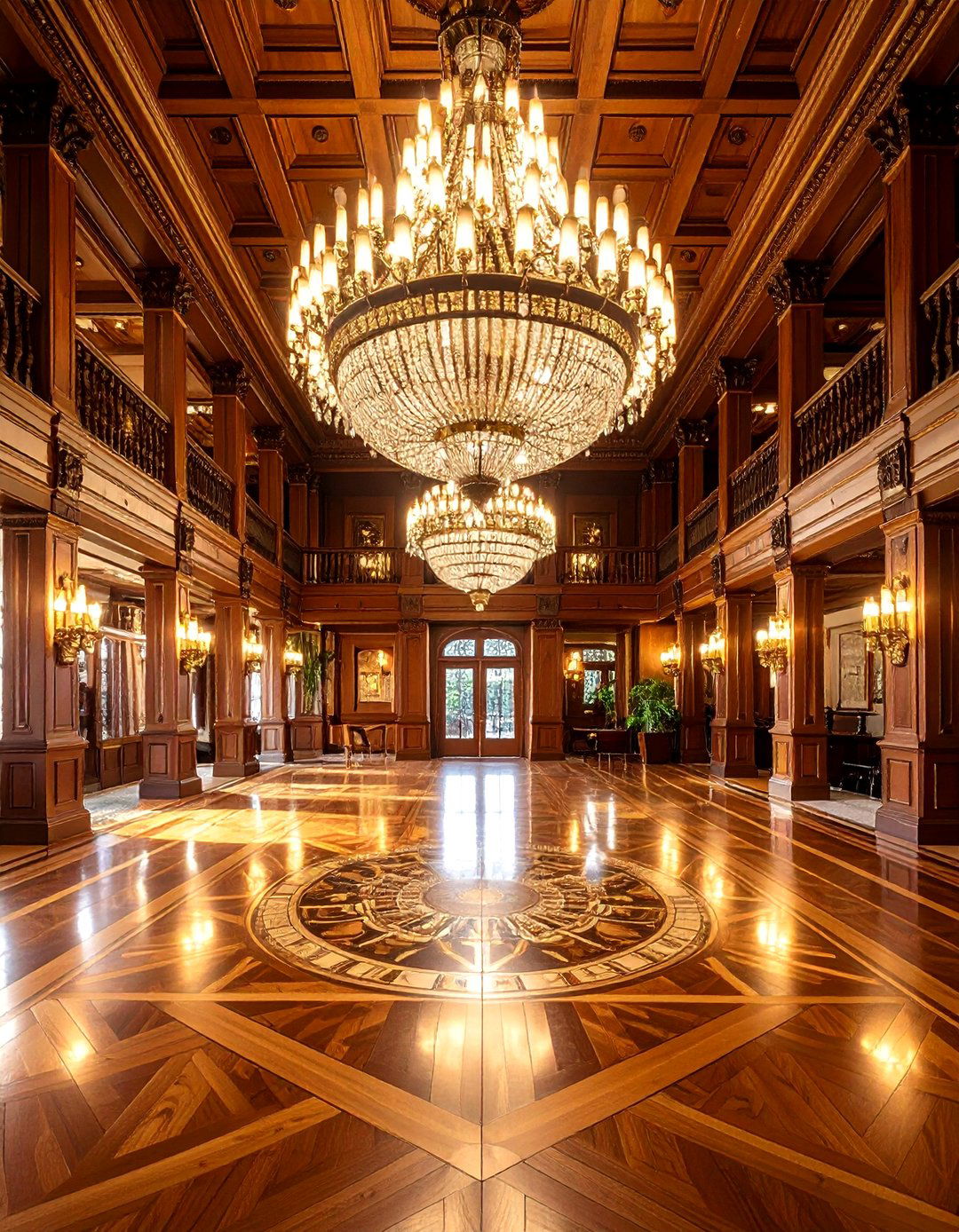 The Grand Foyer with Inlaid Flooring - 30 1930s interior design ideas