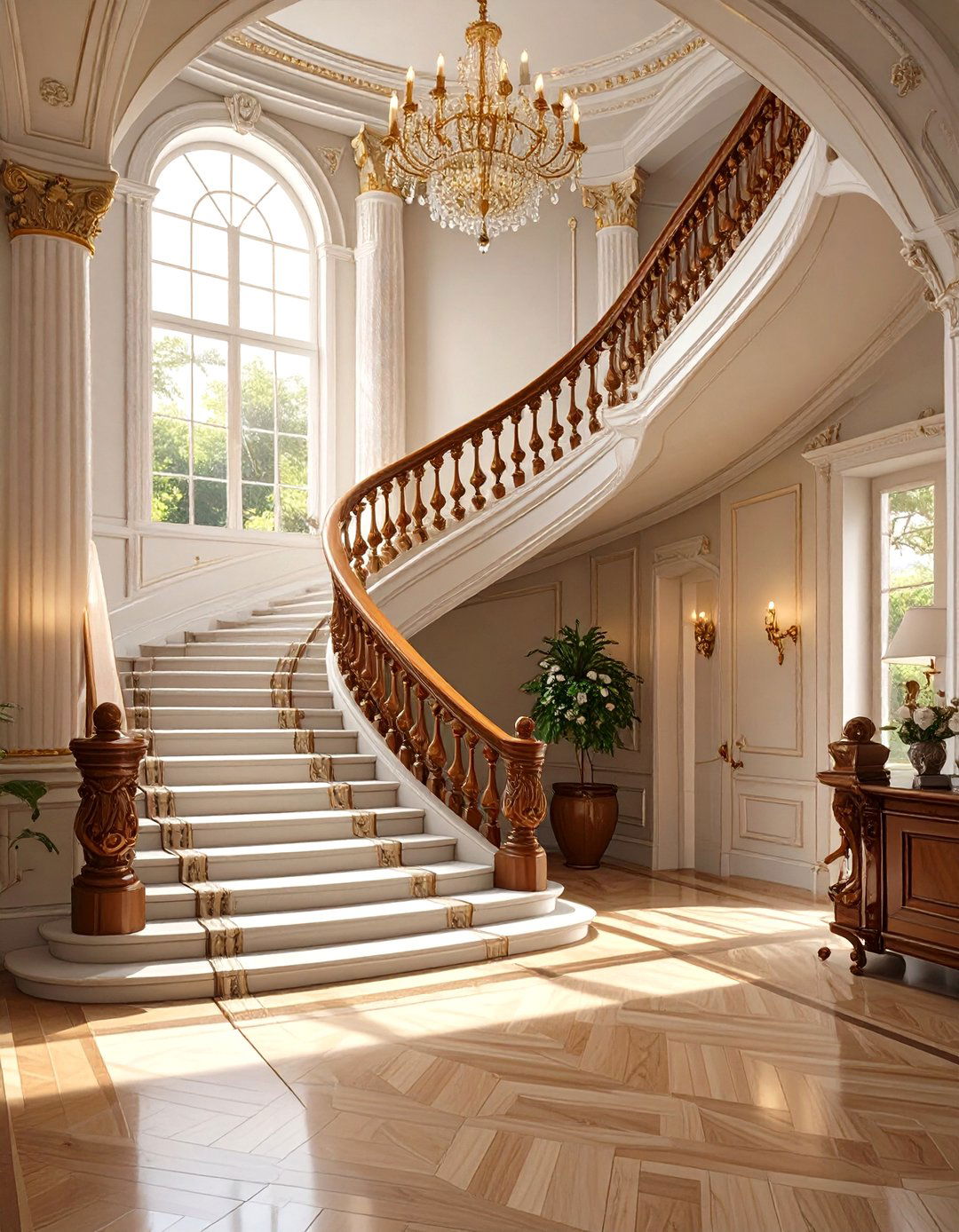 The Grand Staircase with Trompe lil - 30 baroque interior design ideas