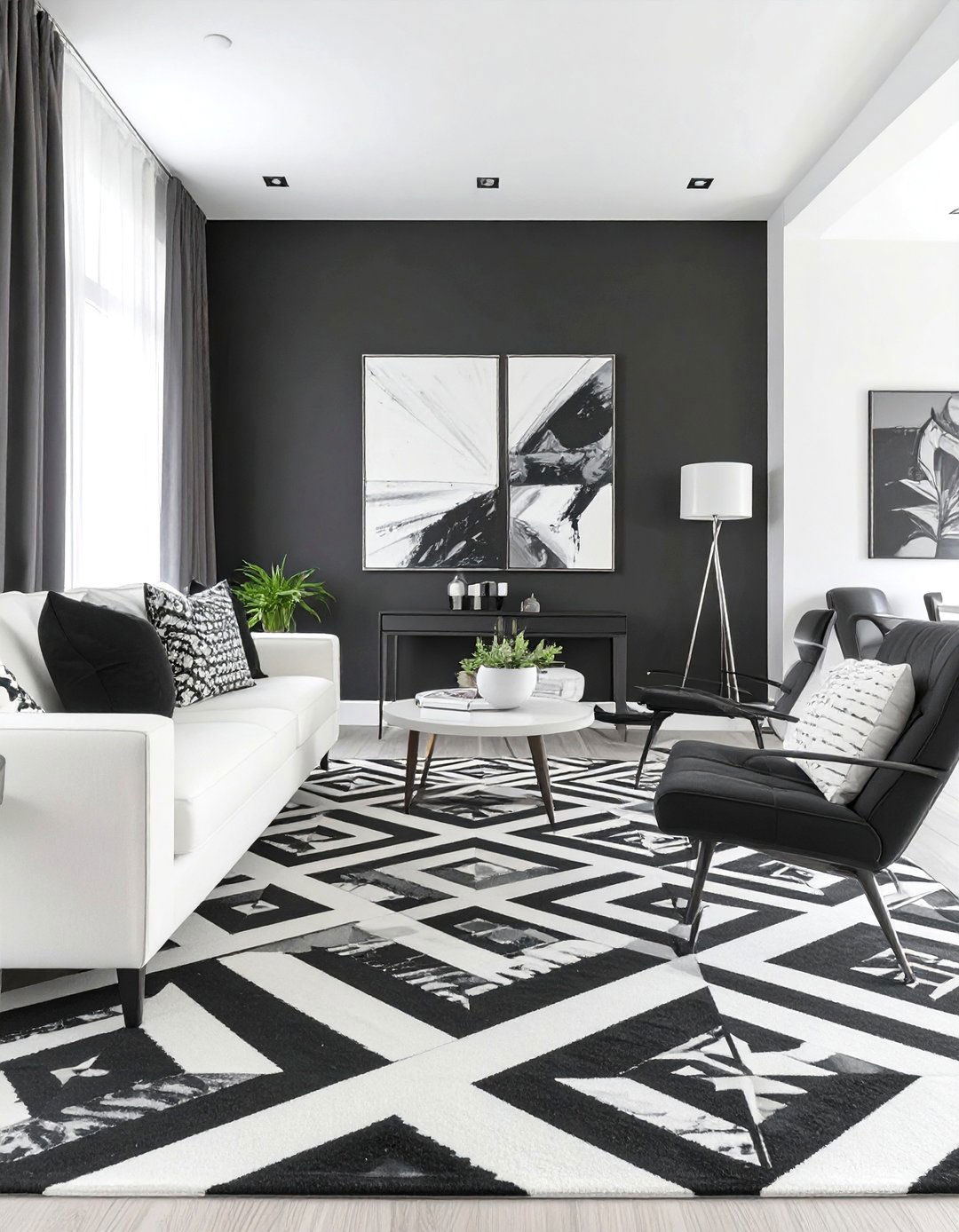 The Graphic Black and White Den - 30 den ideas