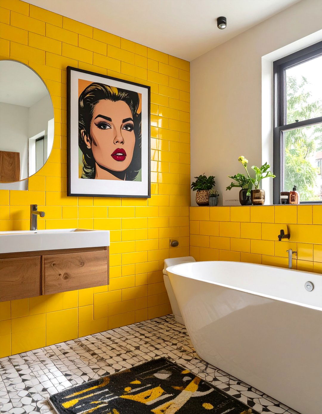 The Graphic Pop Art Bathroom - 30 bathroom update ideas