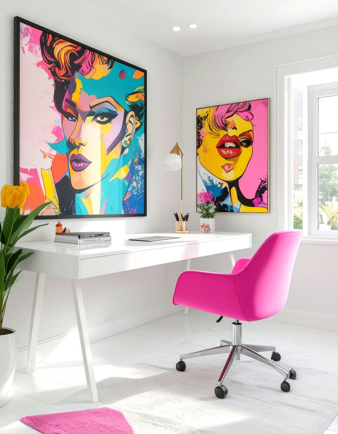 The Graphic Pop Art Home Office - 30 home office decor ideas for her