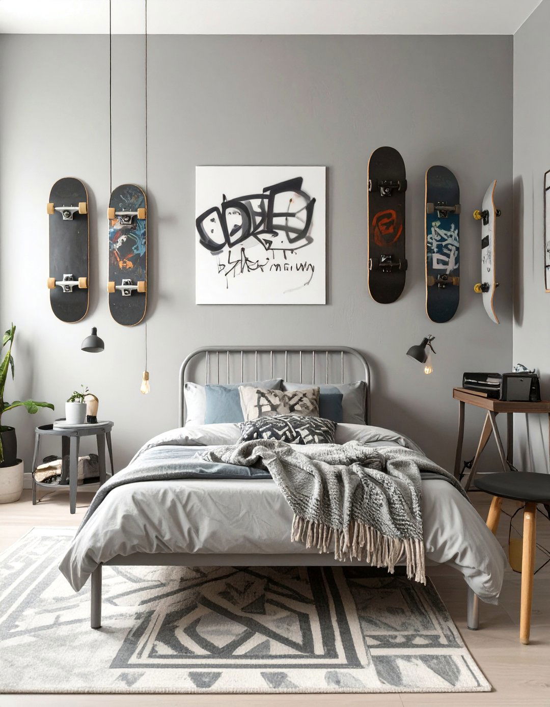 The Graphic Skateboard Culture Bedroom - 30 boys bedroom paint ideas