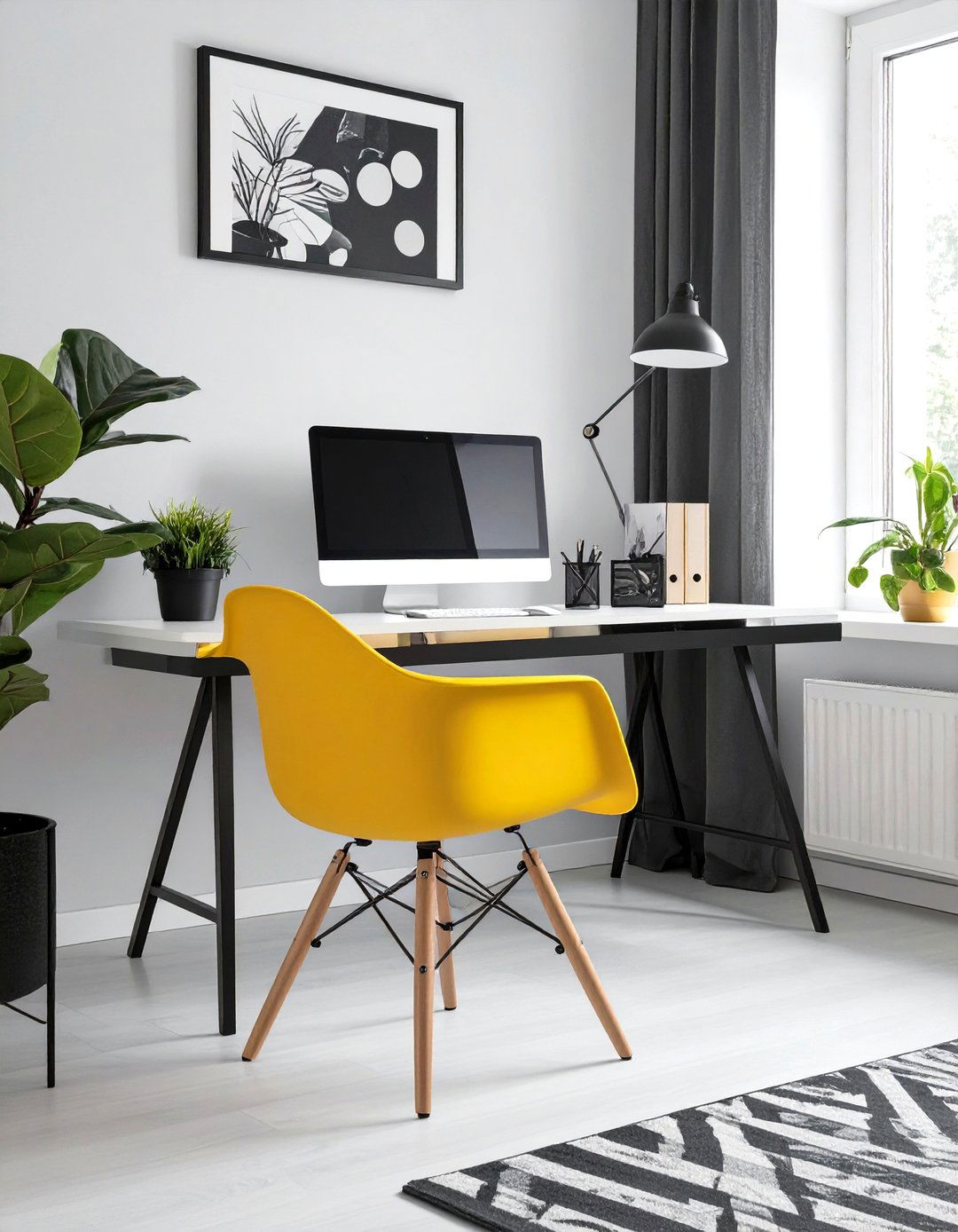 The Graphic and Bold Home Office - 30 mcm interior design ideas